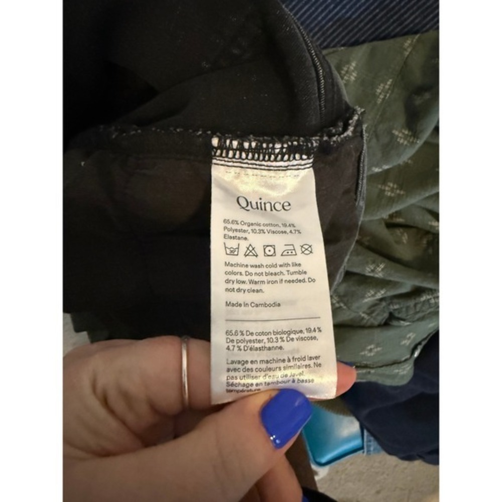 Quince Bella Stretch Straight Jeans Greyed Out Faded Black Size 32 W-PNT-189 - Picture 7 of 12